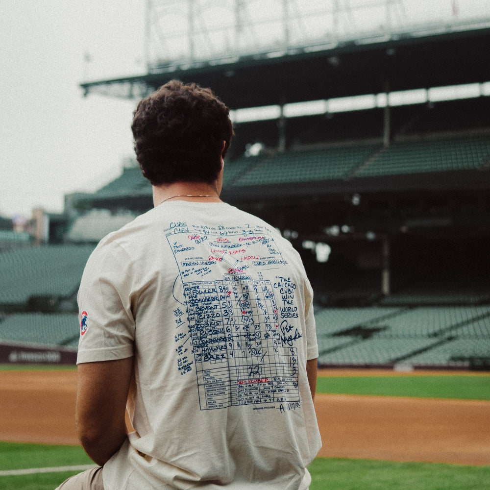 Chicago Cubs Game 7 Scorecard T-Shirt