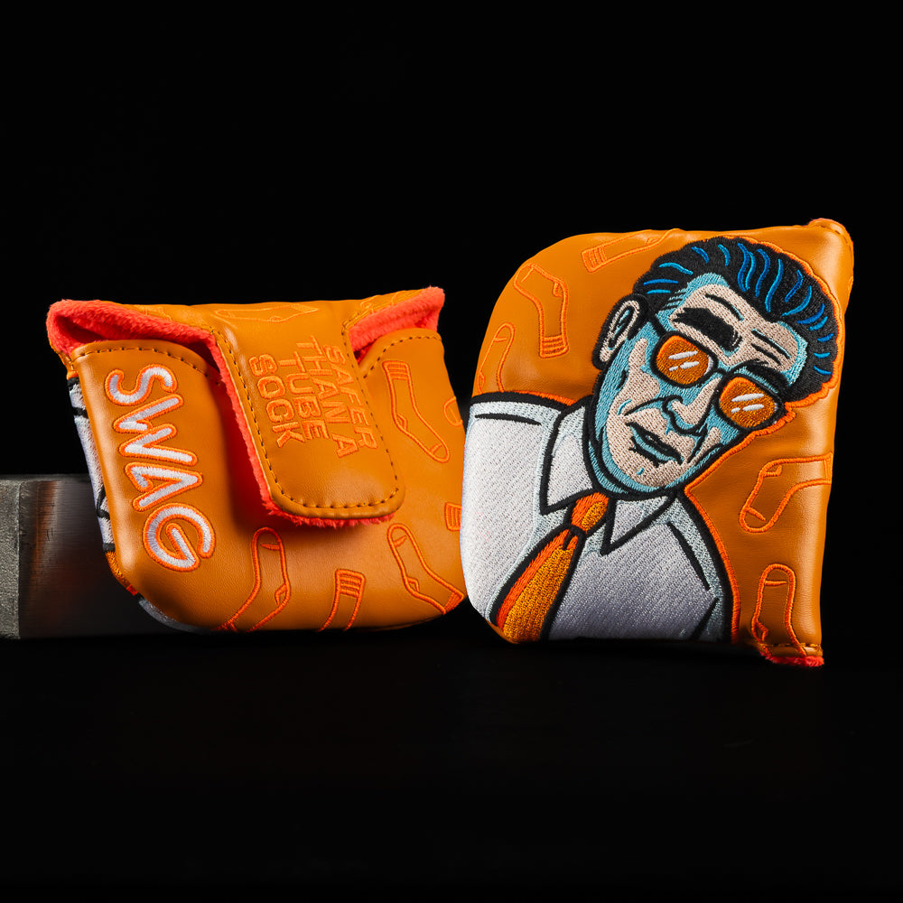 American Pie Jim’s Dad mallet cover featuring bold colors, stitched details, and iconic dad humor.