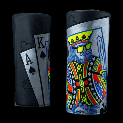 The King of SWAG barrel driver cover featuring King of SWAG playing card artwork.