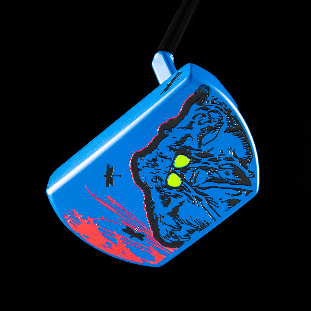 Swag Thing blue cerakote The Boss mallet golf putter made in the USA.