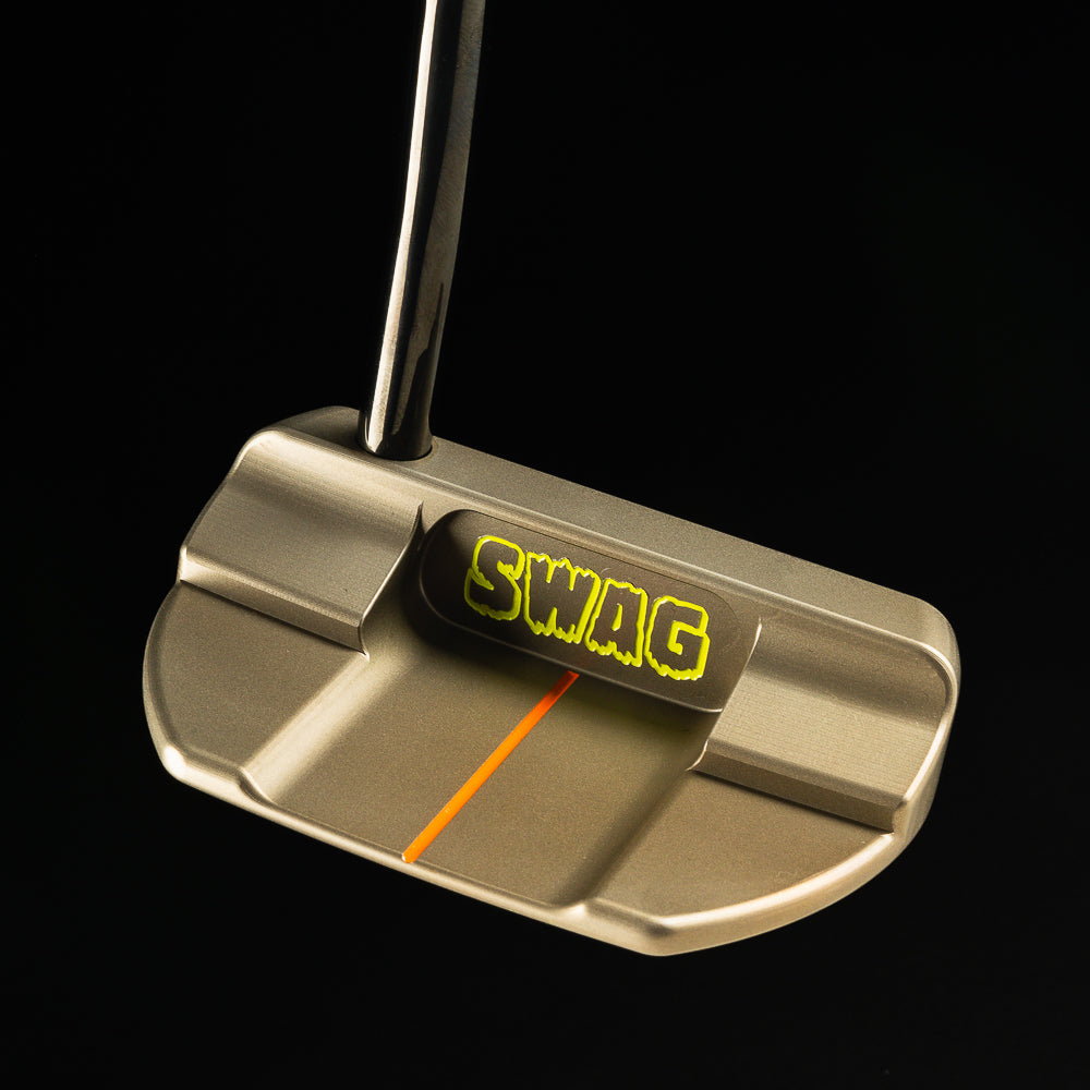 Swag Thing torched bronze The Boss 2.0 mallet golf putter made in the USA.