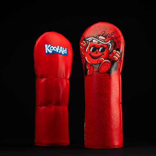 Swag officially licensed KOOL-AID red cherry fairway wood golf headcover made in the USA.