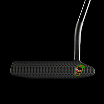 Stacked juicy peach Suave Too black cerakote peached themed golf putter made in the USA.