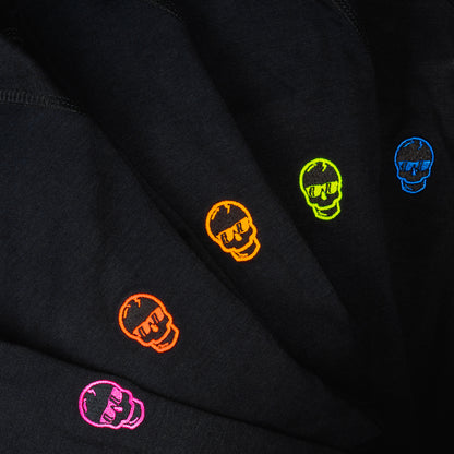 Swag x G/Fore hooded luxe men's long sleeve black quarter zip golf clothing.