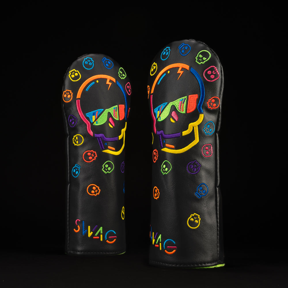 Stained Glass Skull Fairway Cover