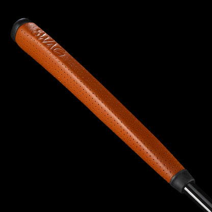 Carbon steel limited edition putter with hidden treasure engravings and a pirate skull matching headcover.