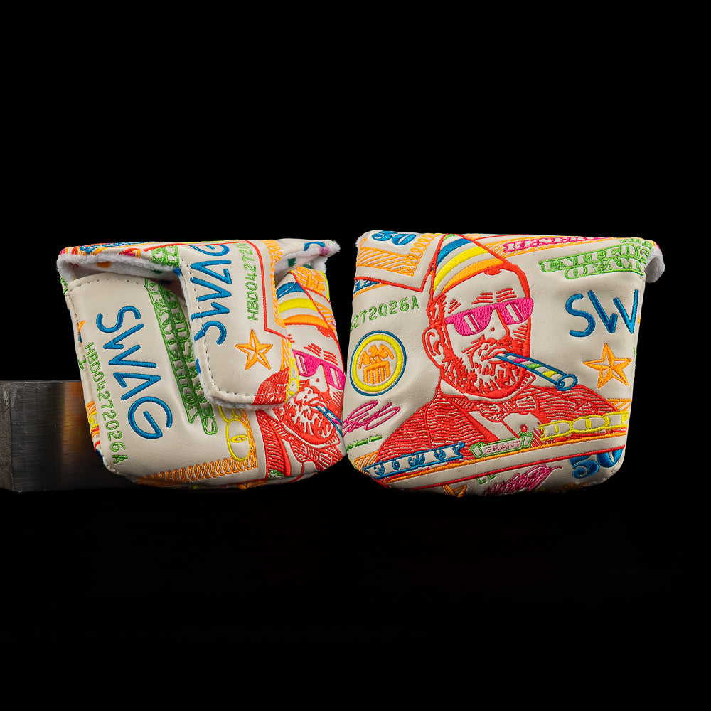 SWAG Golf Ulysses S. Grant Birthday Dollar Bill confetti themed mallet golf headcover.