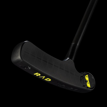 SWAG Golf RAD Two Way black cerakote finish blade golf putter for both right and left handed players. Designed and made in the USA of premium stainless steel.