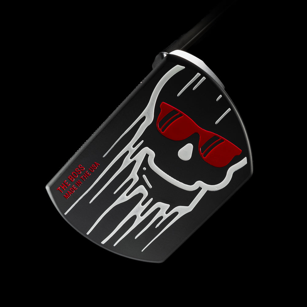 Black PVD Dripping Skull The Boss Putter.