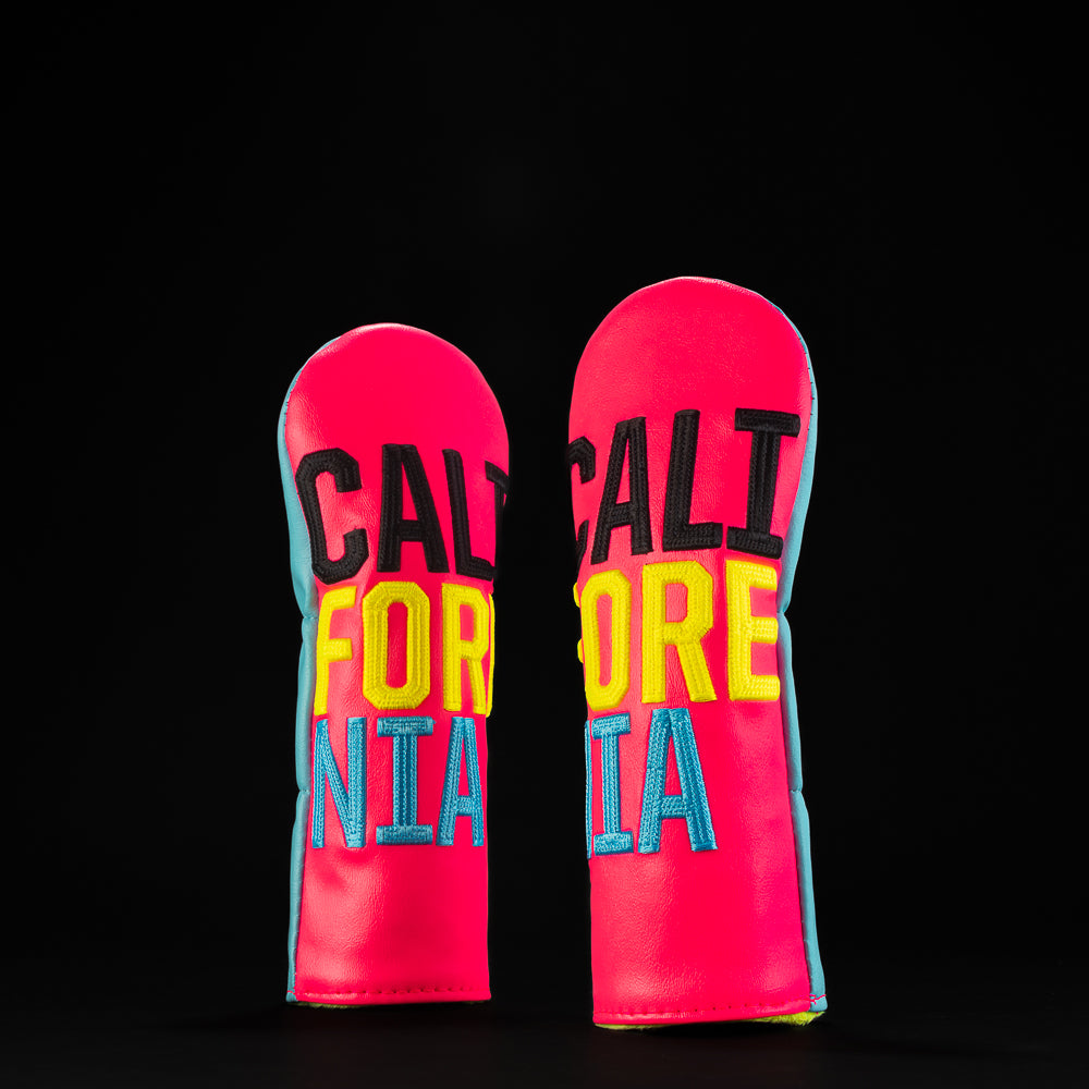 Cali-Fore-Nia Pink Small Talk Hybrid golf headcover made in the USA.