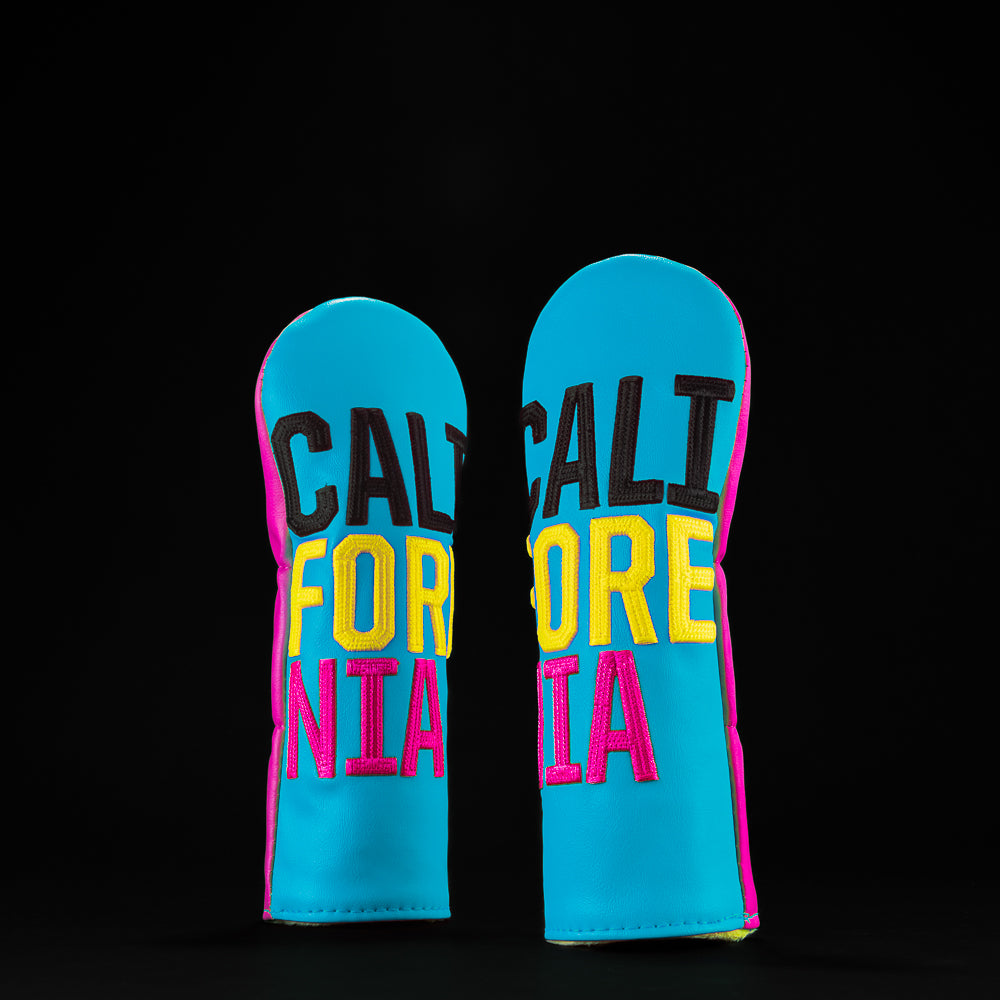 Cali-Fore-Nia Blue Small Talk Hybrid golf headcover made in the USA.