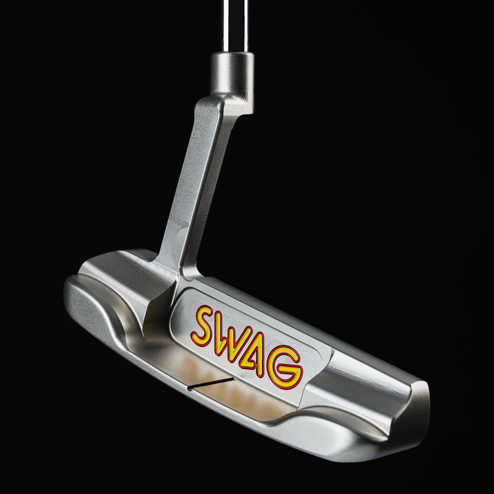 Chicago style hot dog themed Handsome One blade stainless steel golf putter made in the USA.