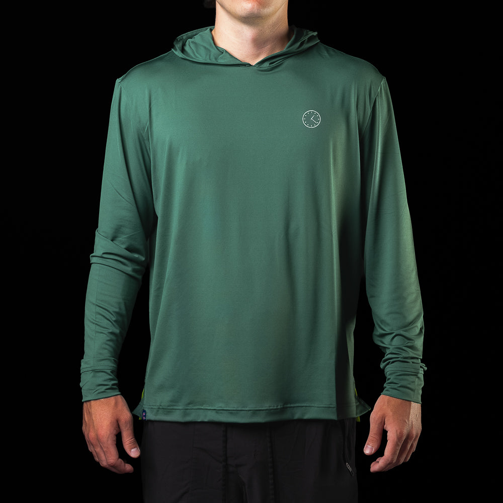 SWAG Golf Chicago Cubs 1:20 Clock Player Hoodie in green with a subtle embroidered clock graphic on the chest.