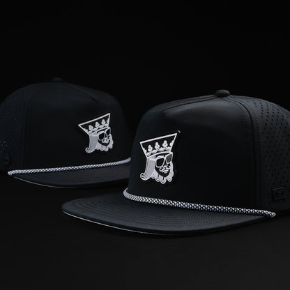 Swag x Melin Coronado hydro King of Swag black snapback rope performance hat.