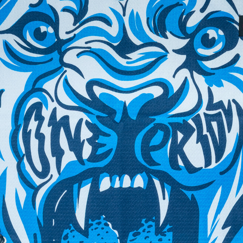 NFL Detroit Lions official golf towel with blue and white roaring lion design.