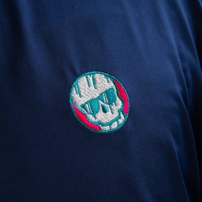 Dripping Skull Navy Player Hoodie