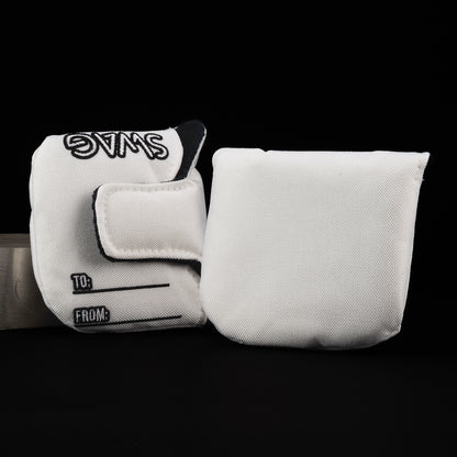 White golf head cover background.