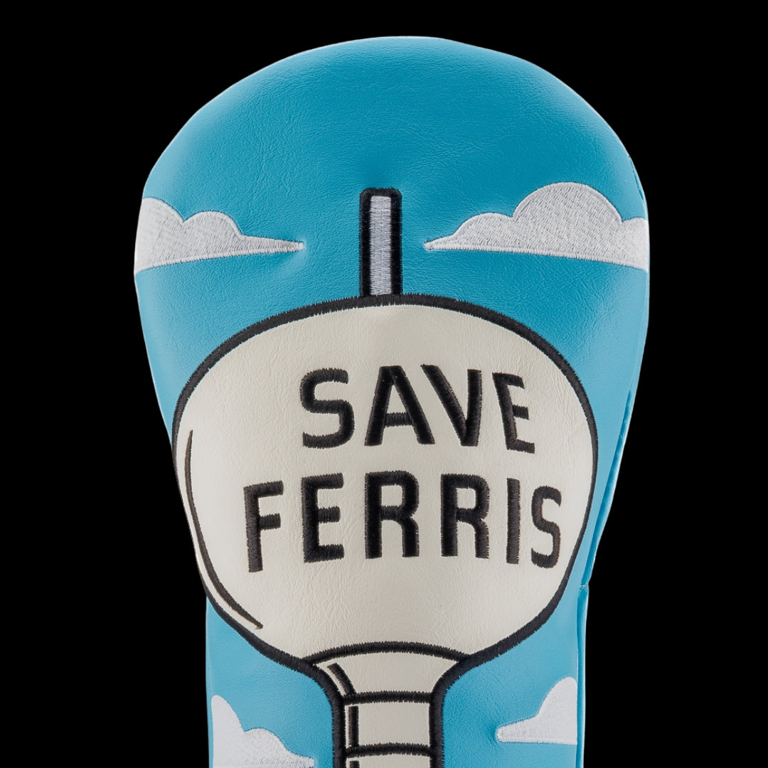 Rewind Golf x Ferris Bueller officially licensed movie water tower themed driver golf headcover.