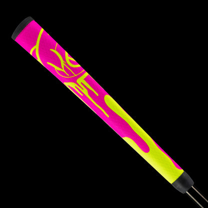 SWAG Golf neon pink dripping flipper polyurethane midsize putter grip.
