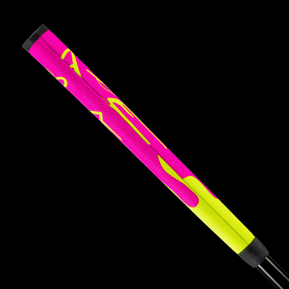 SWAG Golf neon pink dripping flipper polyurethane midsize putter grip.
