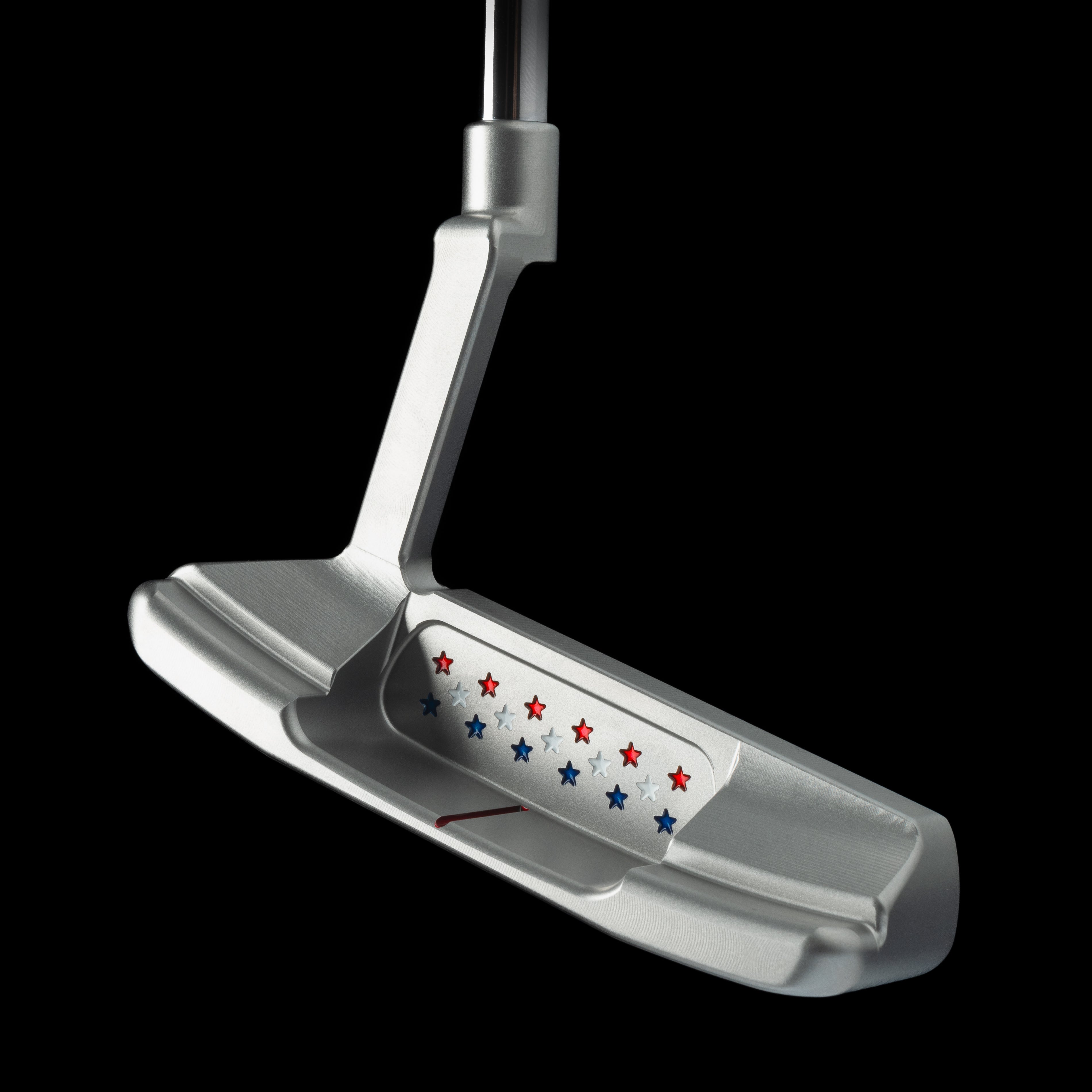 Swag Fore Fathers Handsome Too milled stainless steel golf putter that's patriotic themed. Made in the USA.