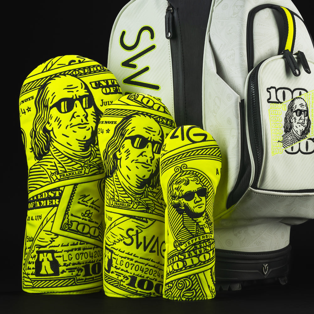 The Franklin White Stand Bag & Cover Set – SWAG Golf Co