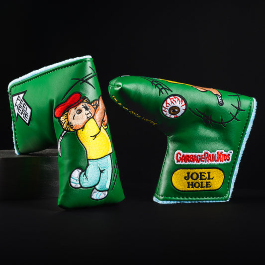Garbage Pail Kids officially licensed Joel Hole green blade putter golf head cover made in the USA.