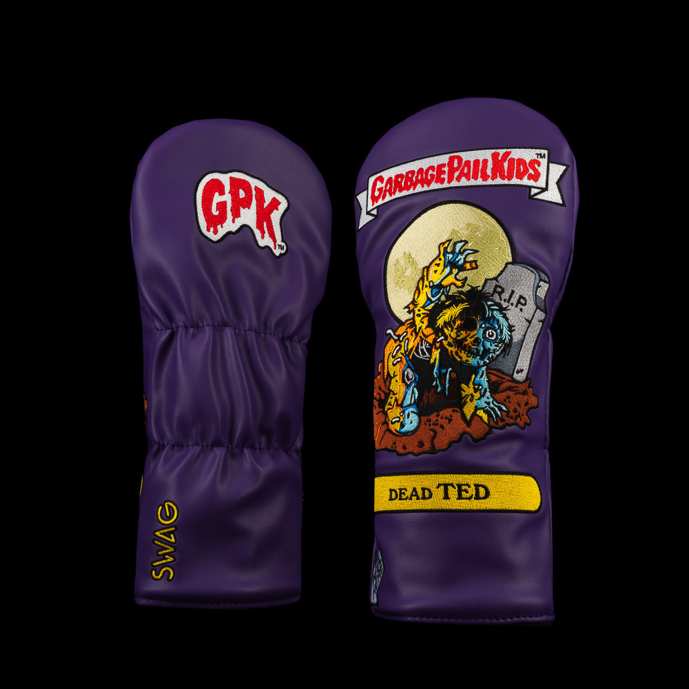 Purple Garbage Pail Kids officially licensed Dead Tead driver golf headcover.