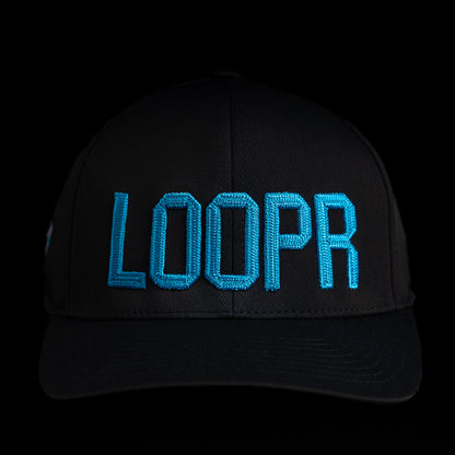 SWAG x G/FORE LOOPR flexfit 110 black snapback golf hat.