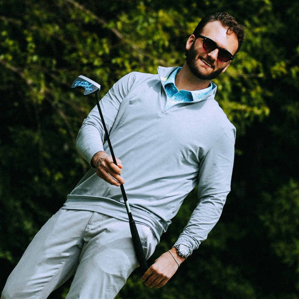 Gray Club Quarter-Zip