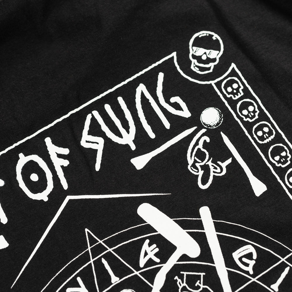 Black Cult of SWAG t-shirt with design with putters, skull and moons.