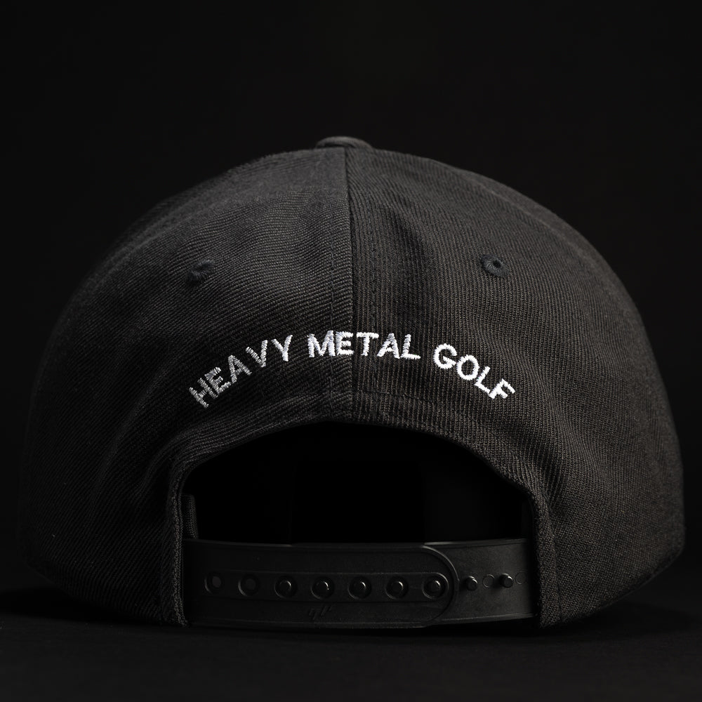 Black Hat with Heavy Metal Golf on back of hat.