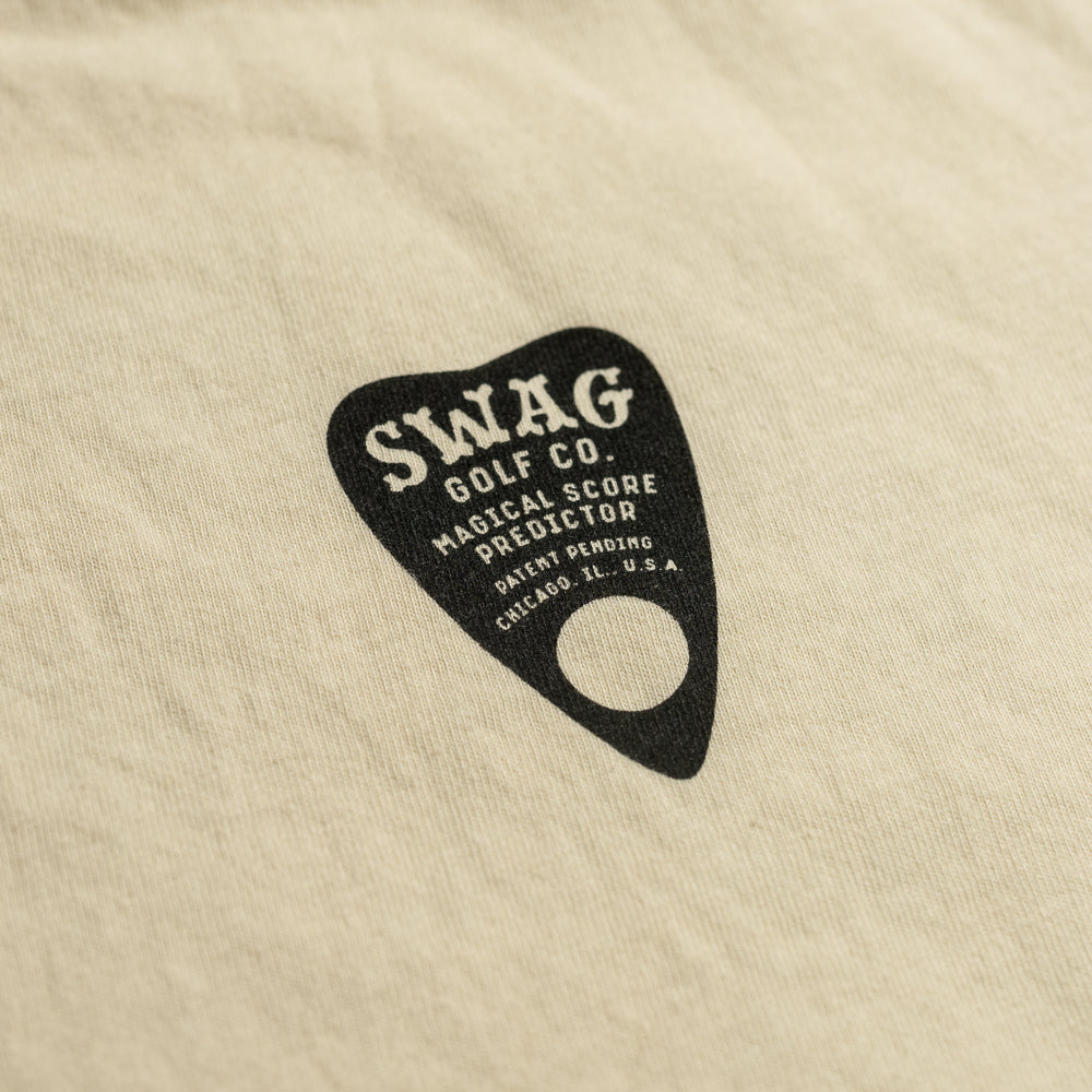 SWAG design in black with SWAG writing in cream.