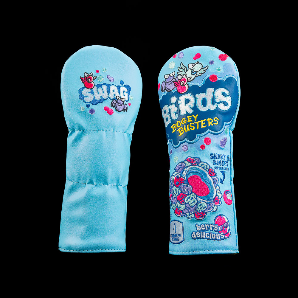 Birds Bogey Busters Fairway Headcover with candy-inspired design and berry sweet graphics.
