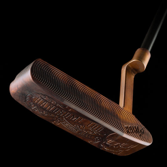 Handsome Too Raw AF - raw carbon stainless steel limited release blade golf putter made in the USA.