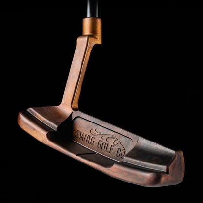 Handsome Too Raw AF - raw carbon stainless steel limited release blade golf putter made in the USA.