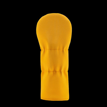 Rewind Golf x Happy Gilmore officially licensed Chubbs Peterson Golf Academy movie themed yellow and orange fairway wood golf headcover.
