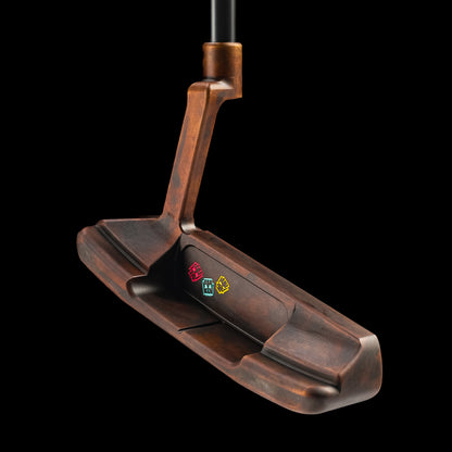 SWAG Golf Handsome Teeki Too limited edition golf putter made from carbon steel with a Japanese bronze finish.