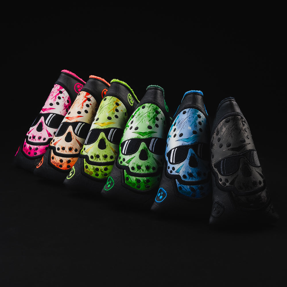 Jason skull blade putter golf head cover grab bag made in the USA.