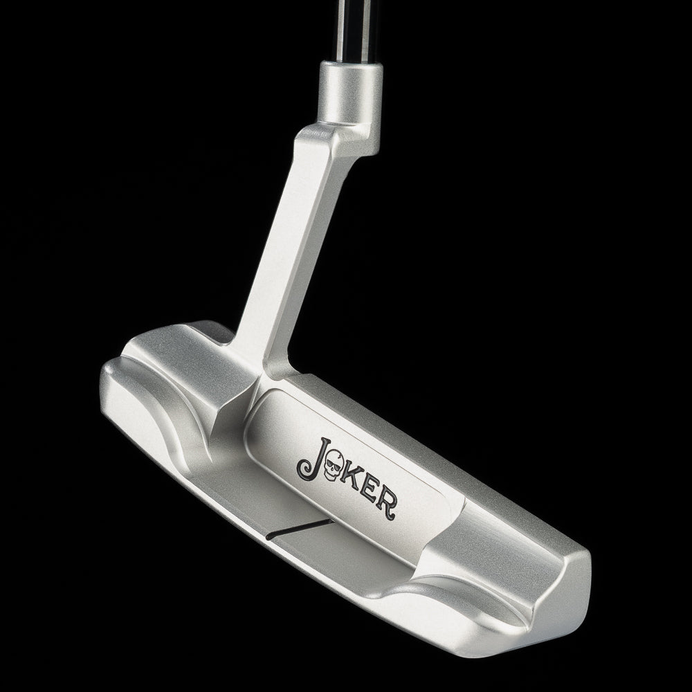 Joker Handsome One limited edition blade  stainless steel golf putter by SWAG Golf co featuring a playing card design.