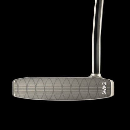 SWAG Golf The Vandal Squadron limted edition high MOI mallet putter with vintage aircraft design and devil character.