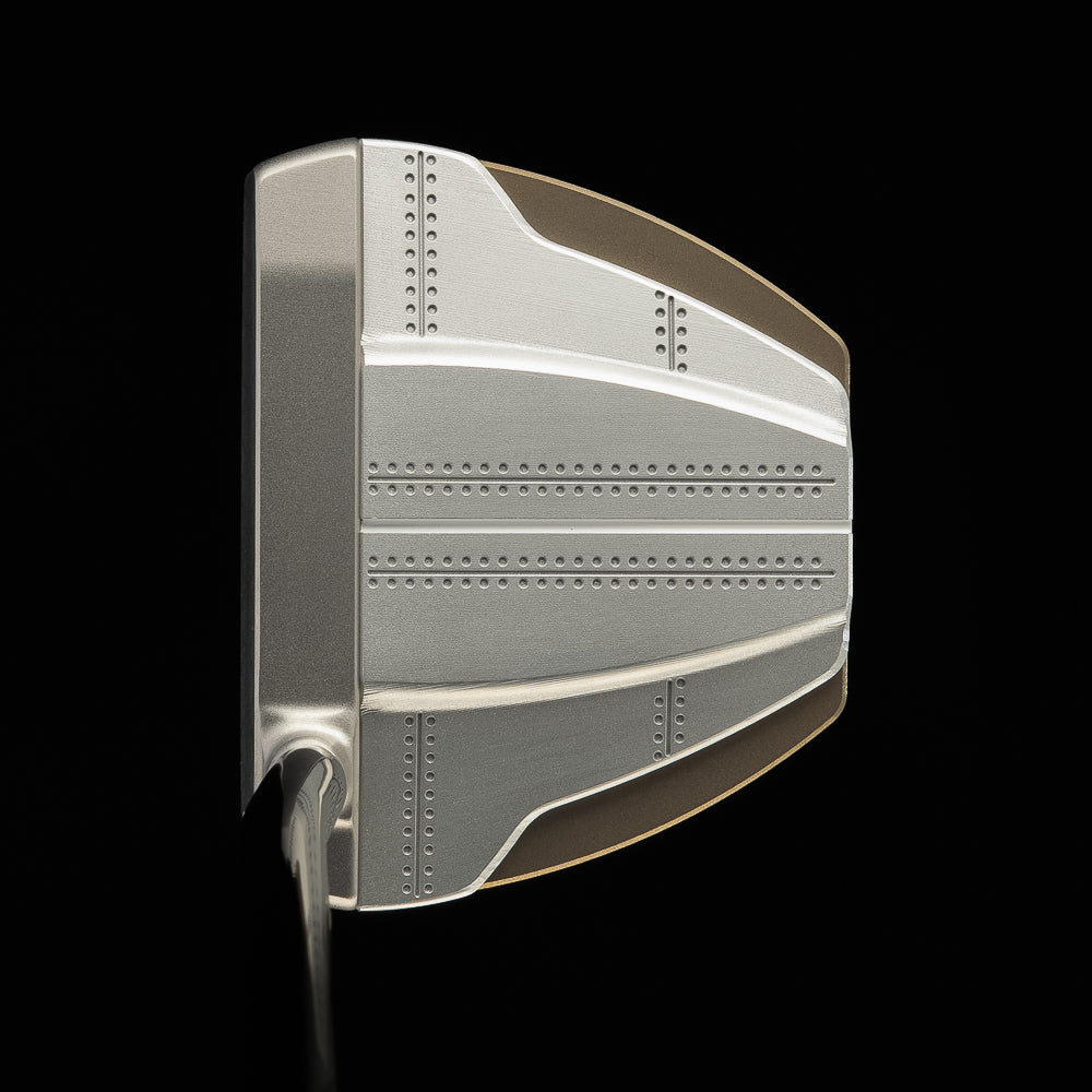 SWAG Golf The Vandal Squadron limted edition high MOI mallet putter with vintage aircraft design and devil character.