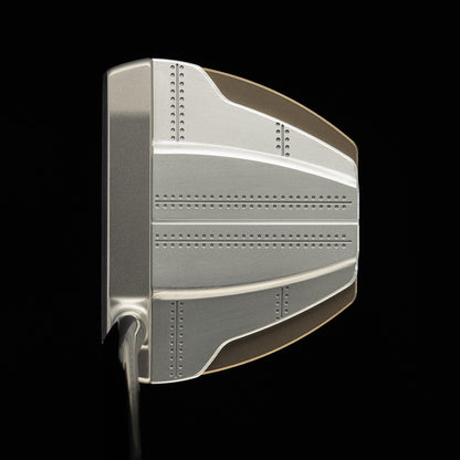 SWAG Golf The Vandal Squadron limted edition high MOI mallet putter with vintage aircraft design and devil character.