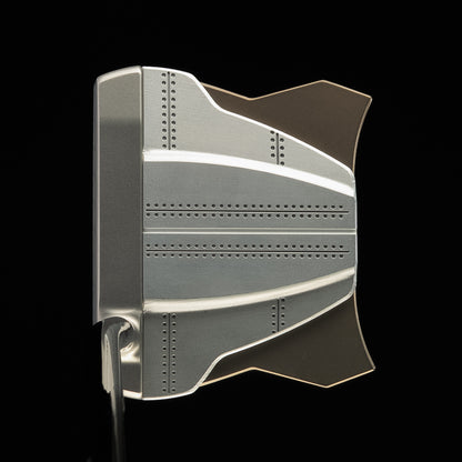 SWAG Golf The Vandal X Squadron limted edition high MOI mallet putter with vintage aircraft design and devil character.