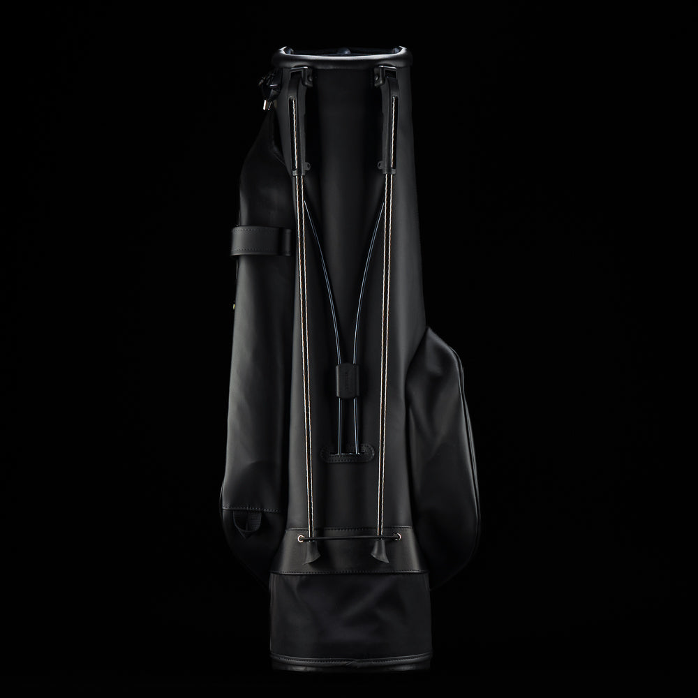SWAG Golf x Vessel Lux Stand Bag with King playing card blackout and neon pops of color. 