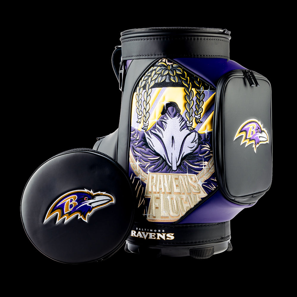 SWAG Golf x NFL Baltimore Ravens Flock Den Caddy Cooler – SWAG Golf Co