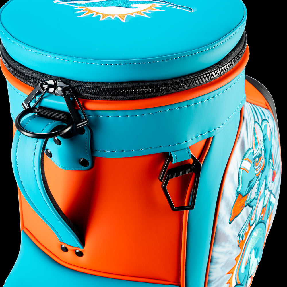 SWAG Golf X NFL Miami Dolphins Fins Up Den Caddy Cooler – SWAG Golf Co