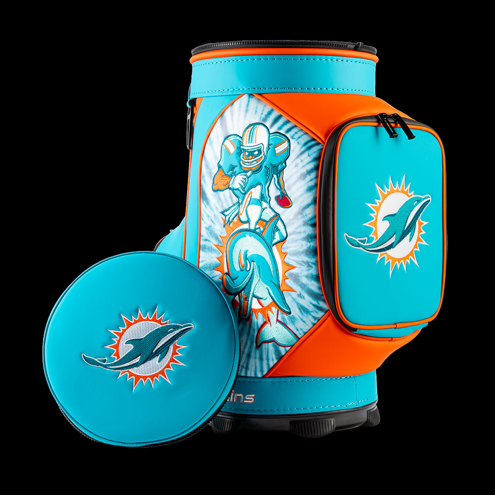 SWAG Golf X NFL Miami Dolphins Fins Up Den Caddy Cooler – SWAG Golf Co
