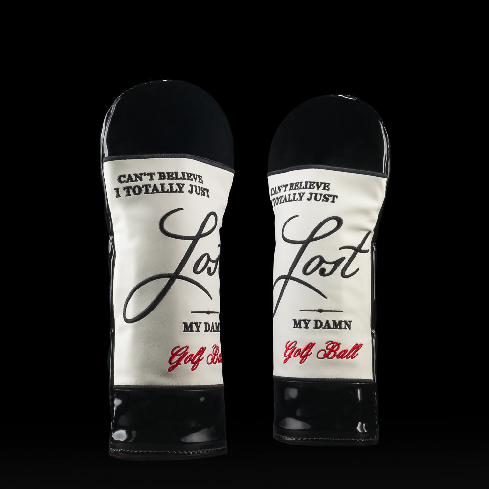 Lost Fairway Cover with bold stitched text “Can’t Believe I Totally Just Lost My Damn Golf Ball.”