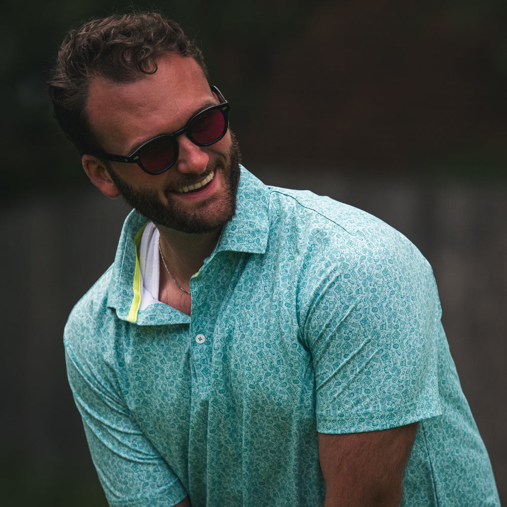 On The Rocks Green Classic Polo Shirt
